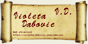 Violeta Dabović vizit kartica